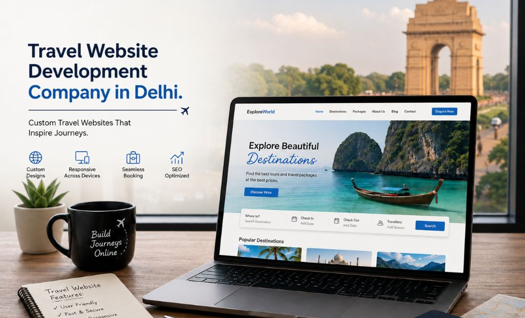 Travel Website Design, SEO & Booking Enquiry Marketing industry digital project